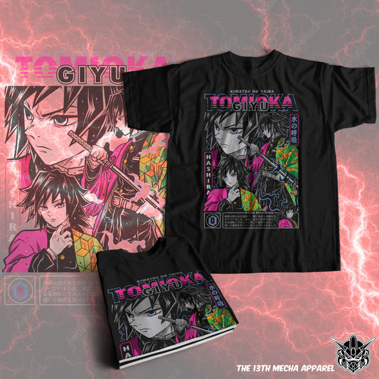 Demon Slayer - Giyu Tomioka 01 Premium Anime Design, High Quality DTF Print, 100% Cotton Shirt
