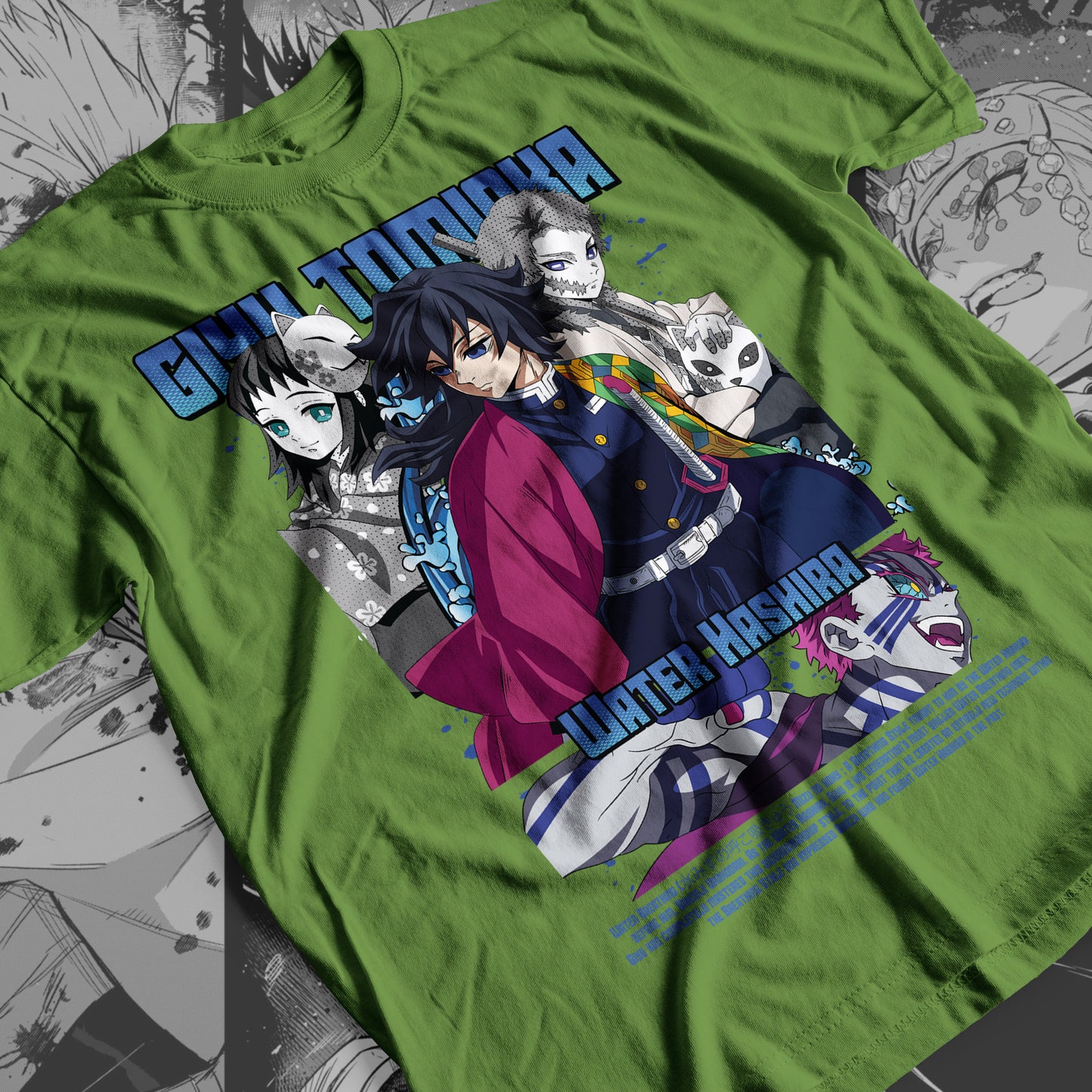 Demon Slayer - Giyu Tomioka 03 Premium Anime Design, High Quality DTF Print, 100% Cotton Shirt