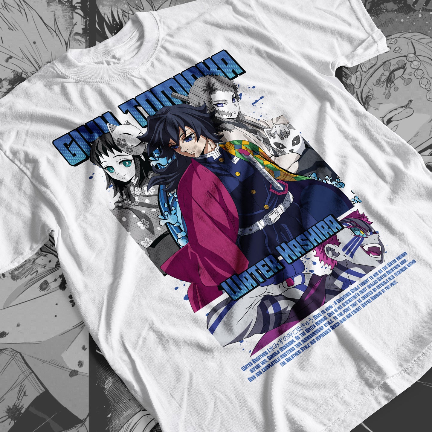 Demon Slayer - Giyu Tomioka 03 Premium Anime Design, High Quality DTF Print, 100% Cotton Shirt