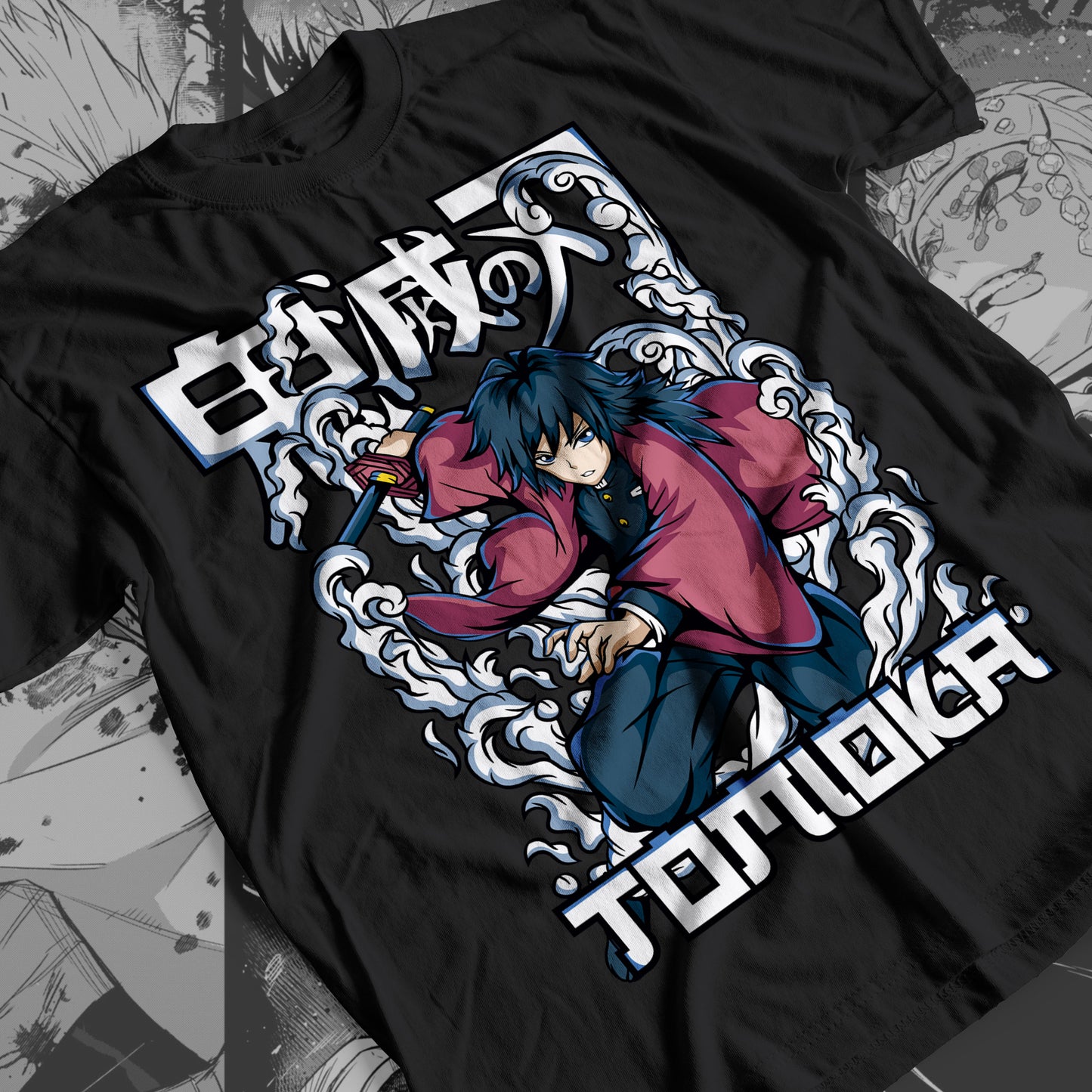 Demon Slayer - Giyu Tomioka 05 Premium Anime Design, High Quality DTF Print, 100% Cotton Shirt