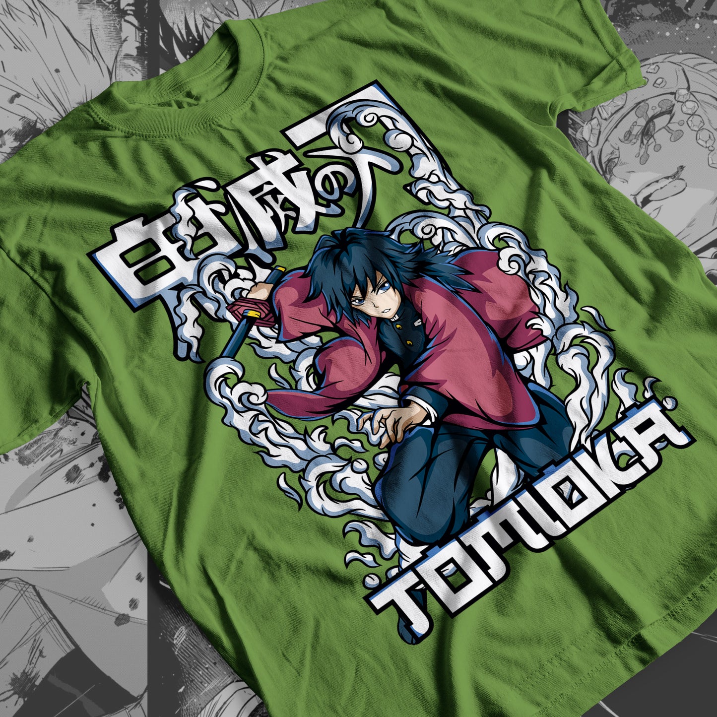 Demon Slayer - Giyu Tomioka 05 Premium Anime Design, High Quality DTF Print, 100% Cotton Shirt