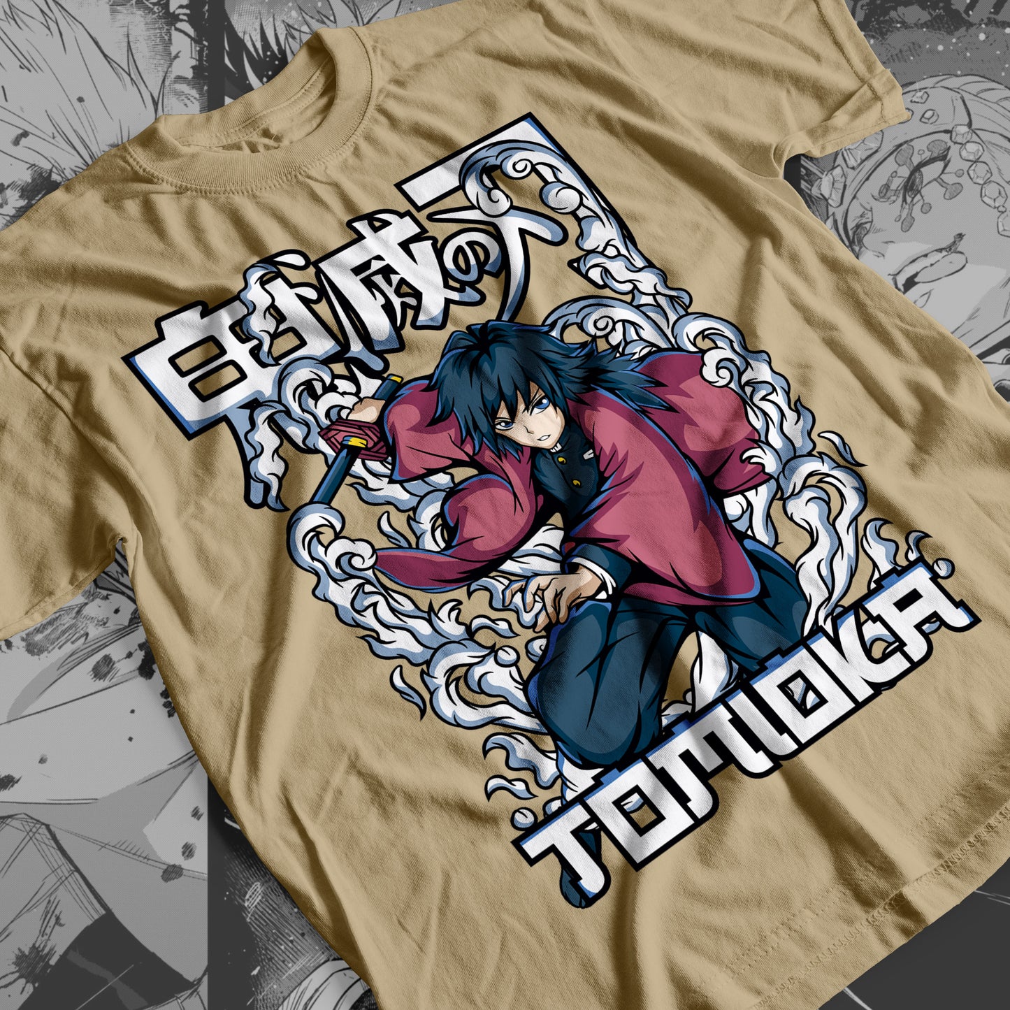 Demon Slayer - Giyu Tomioka 05 Premium Anime Design, High Quality DTF Print, 100% Cotton Shirt