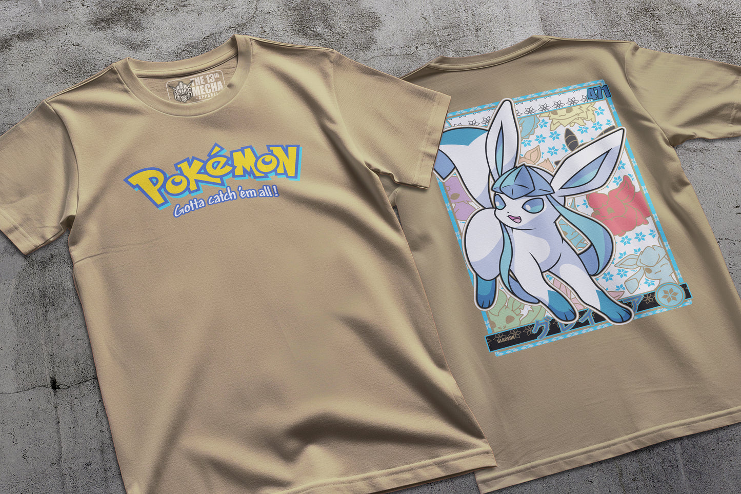 Pokemon - Glaceon 01 Premium Anime Design, High Quality DTF Print, 100% Cotton Shirt
