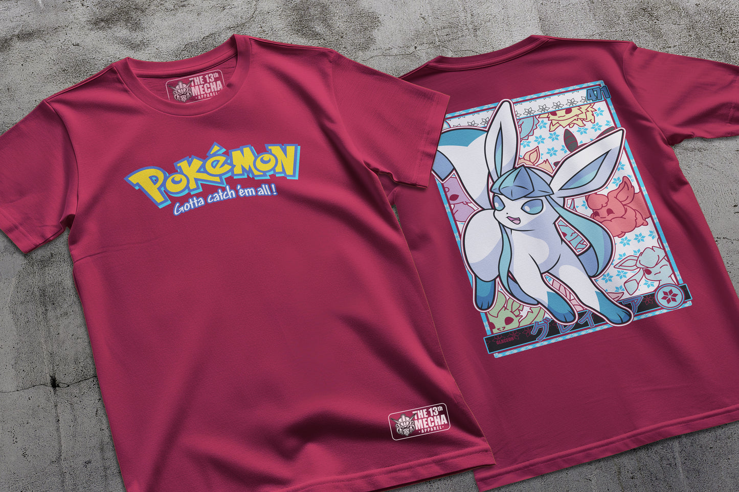 Pokemon - Glaceon 01 Premium Anime Design, High Quality DTF Print, 100% Cotton Shirt