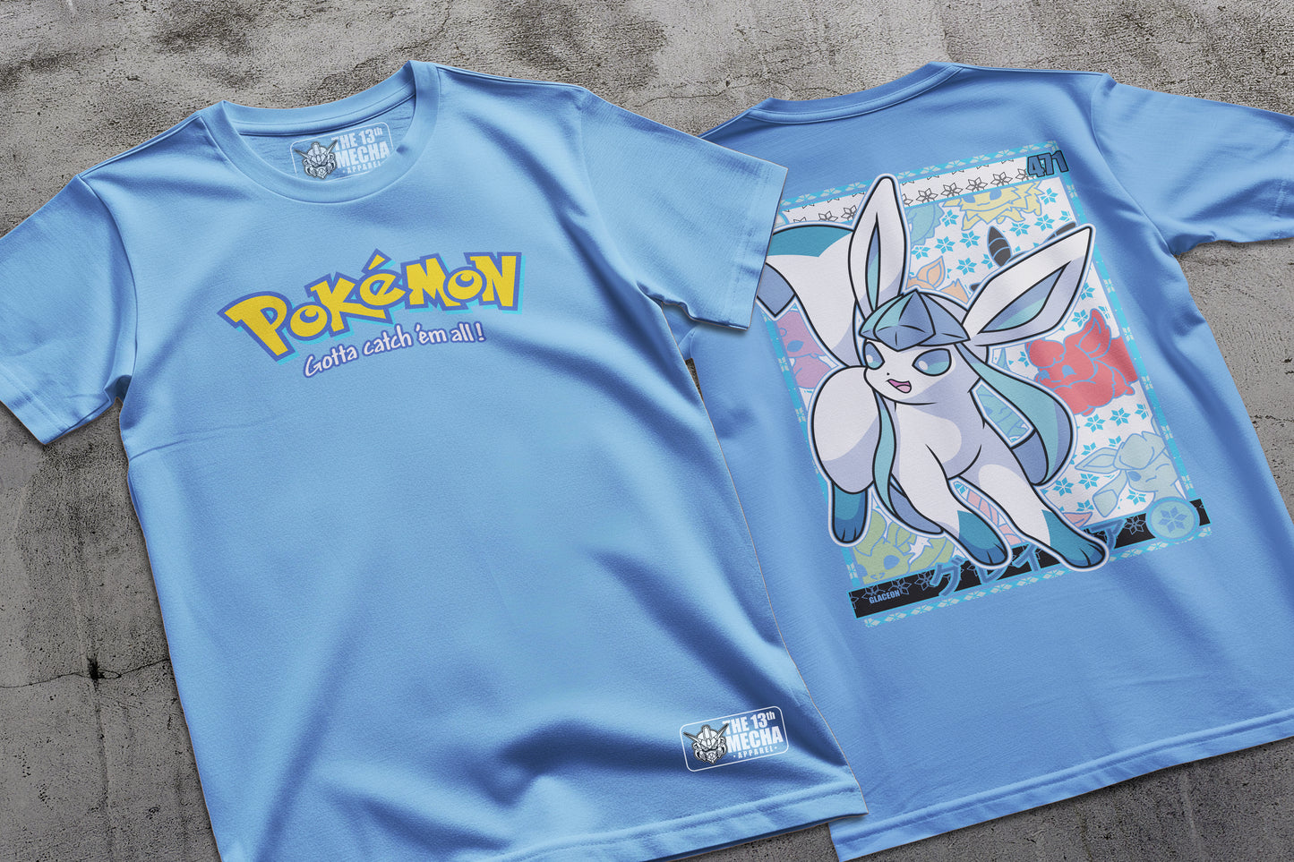 Pokemon - Glaceon 01 Premium Anime Design, High Quality DTF Print, 100% Cotton Shirt