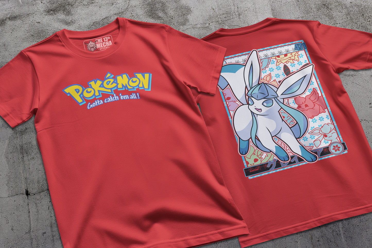Pokemon - Glaceon 01 Premium Anime Design, High Quality DTF Print, 100% Cotton Shirt