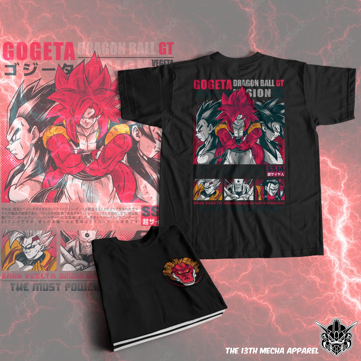 Dragon Ball GT - Gogeta 01 Premium Anime Design, High Quality DTF Print, 100% Cotton Shirt