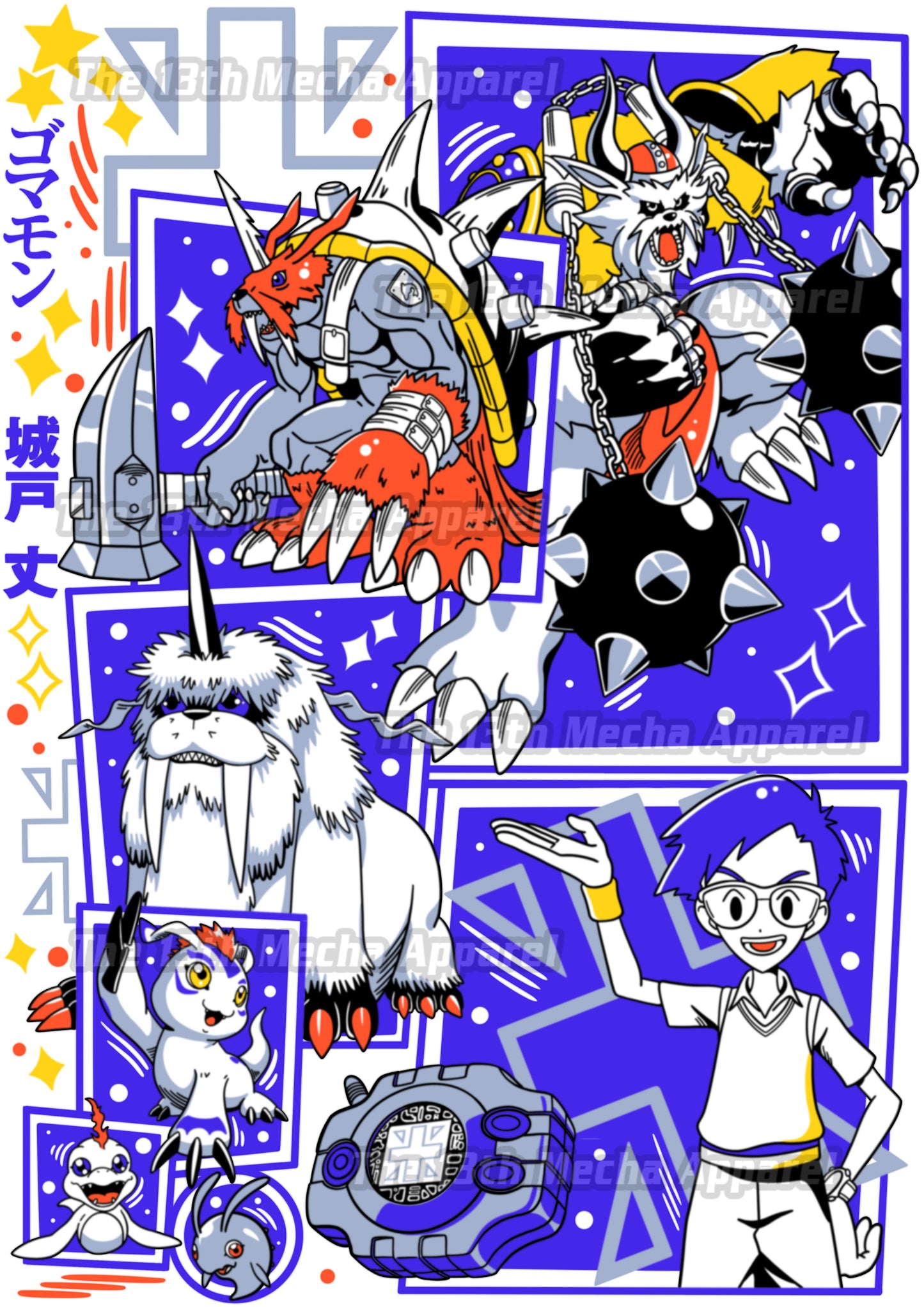 Digimon: Gomamon 01 Premium Anime Design, High Quality DTF Print, 100% Cotton Shirt