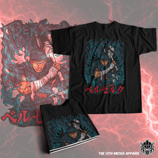 Berserk - Guts 01 Premium Anime Design, High Quality DTF Print, 100% Cotton Shirt
