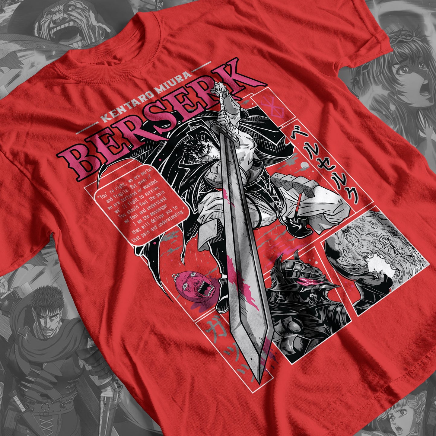 Berserk - Guts 03 Premium Anime Design, High Quality DTF Print, 100% Cotton Shirt