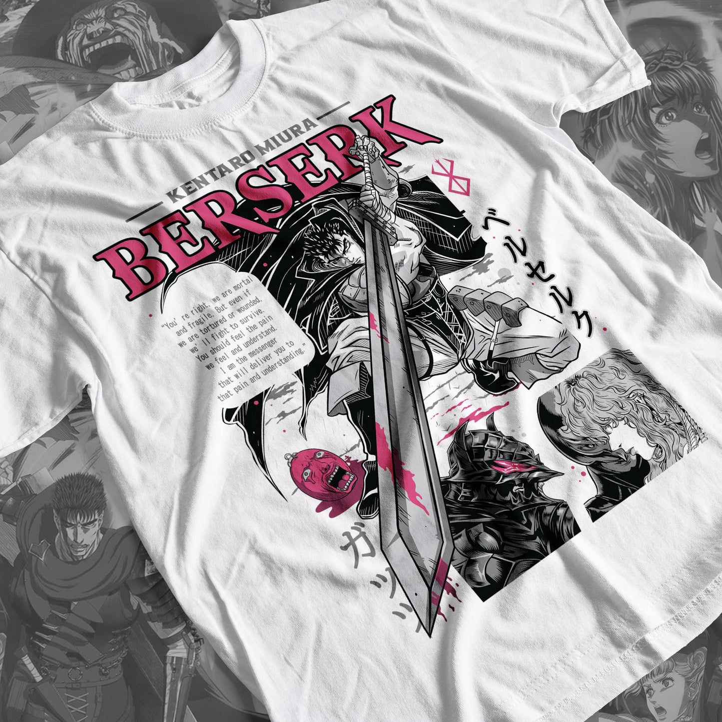 Berserk - Guts 03 Premium Anime Design, High Quality DTF Print, 100% Cotton Shirt