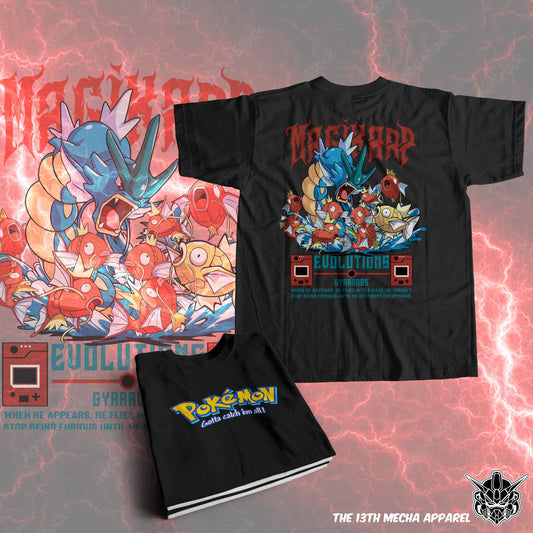 Pokemon - Gyarados Premium Anime Design, High Quality DTF Print, 100% Cotton Shirt