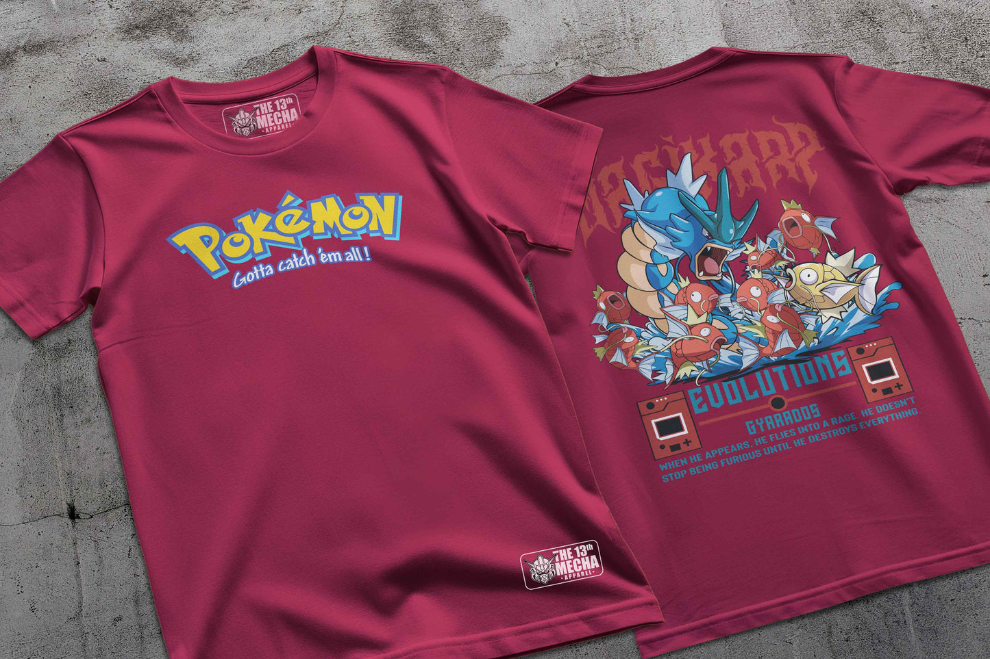 Pokemon - Gyarados Premium Anime Design, High Quality DTF Print, 100% Cotton Shirt