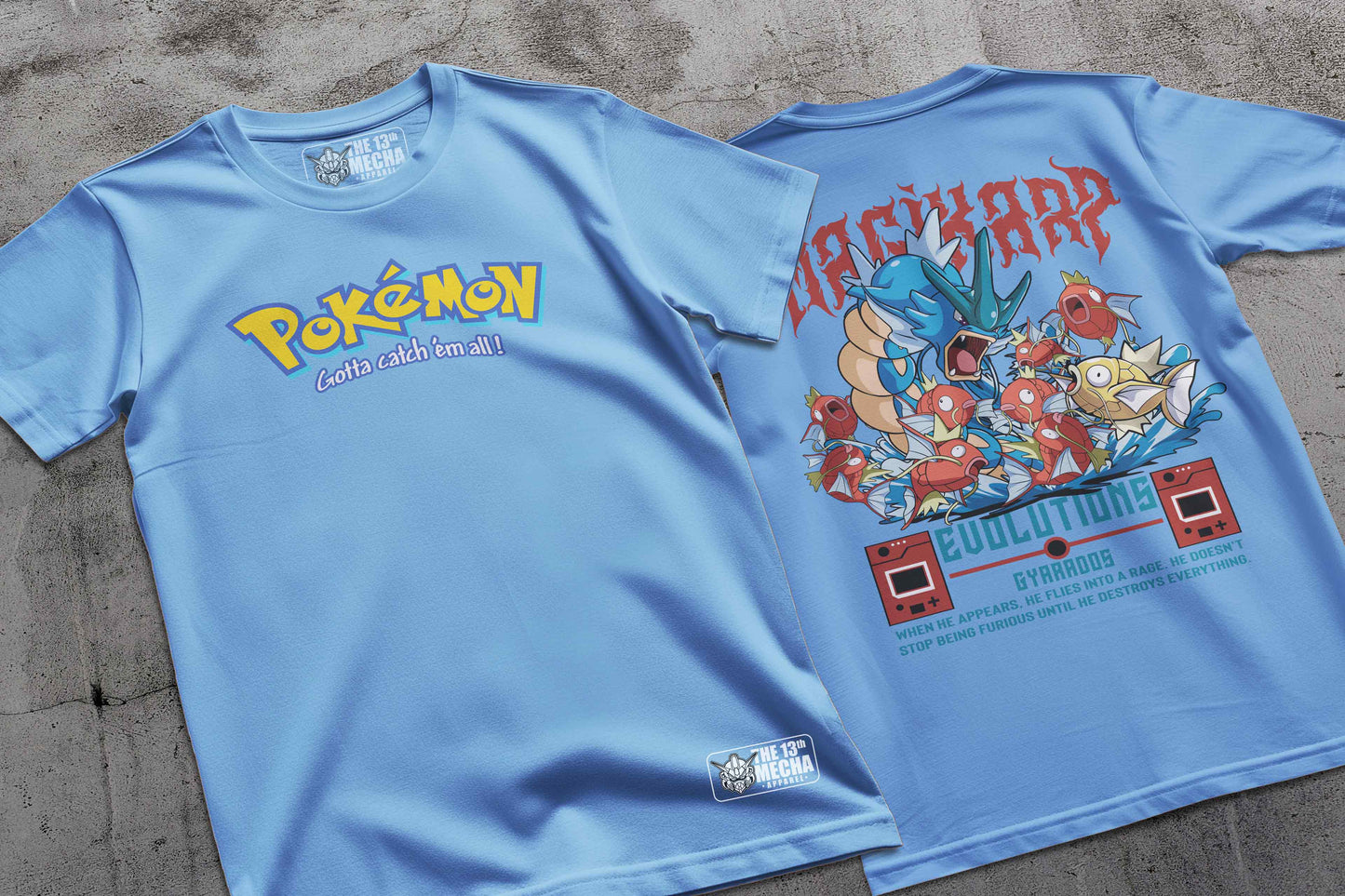 Pokemon - Gyarados Premium Anime Design, High Quality DTF Print, 100% Cotton Shirt