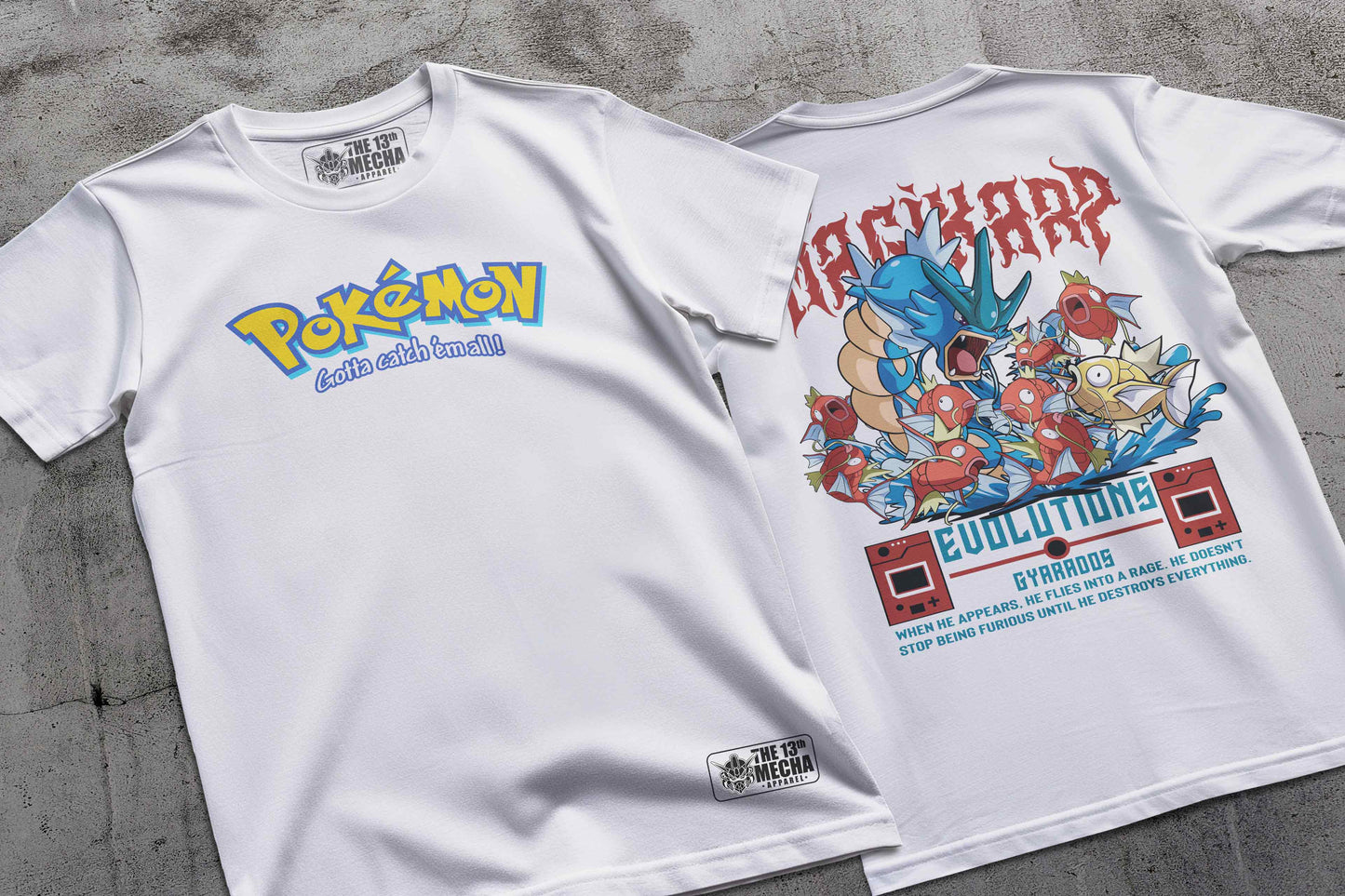 Pokemon - Gyarados Premium Anime Design, High Quality DTF Print, 100% Cotton Shirt