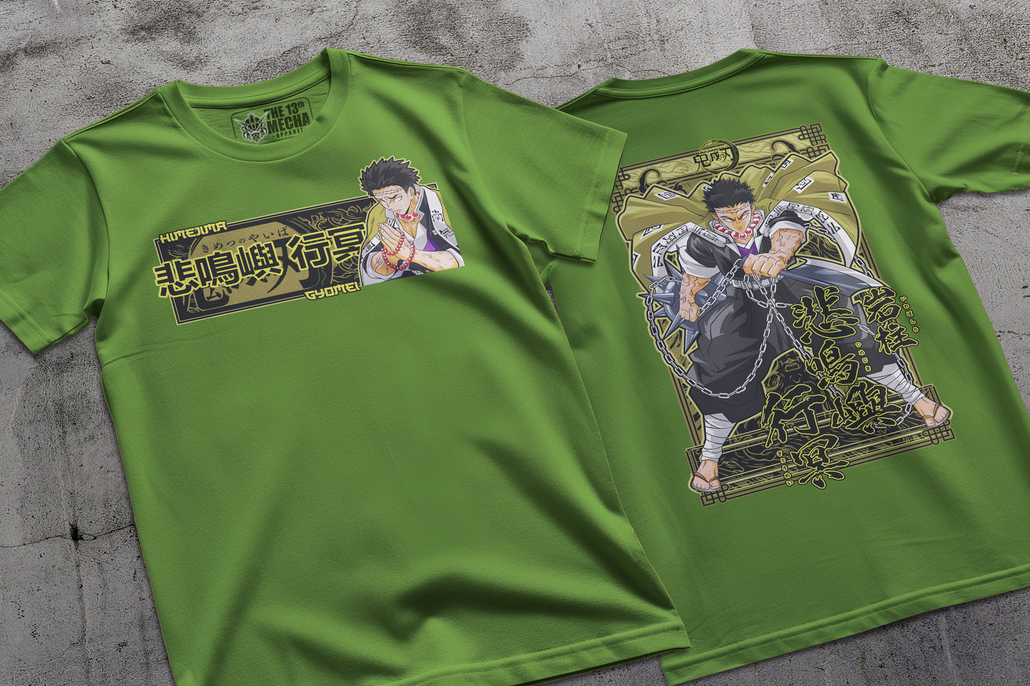 Demon Slayer - Gyomei Himejima 02 Premium Anime Design, High Quality DTF Print, 100% Cotton Shirt