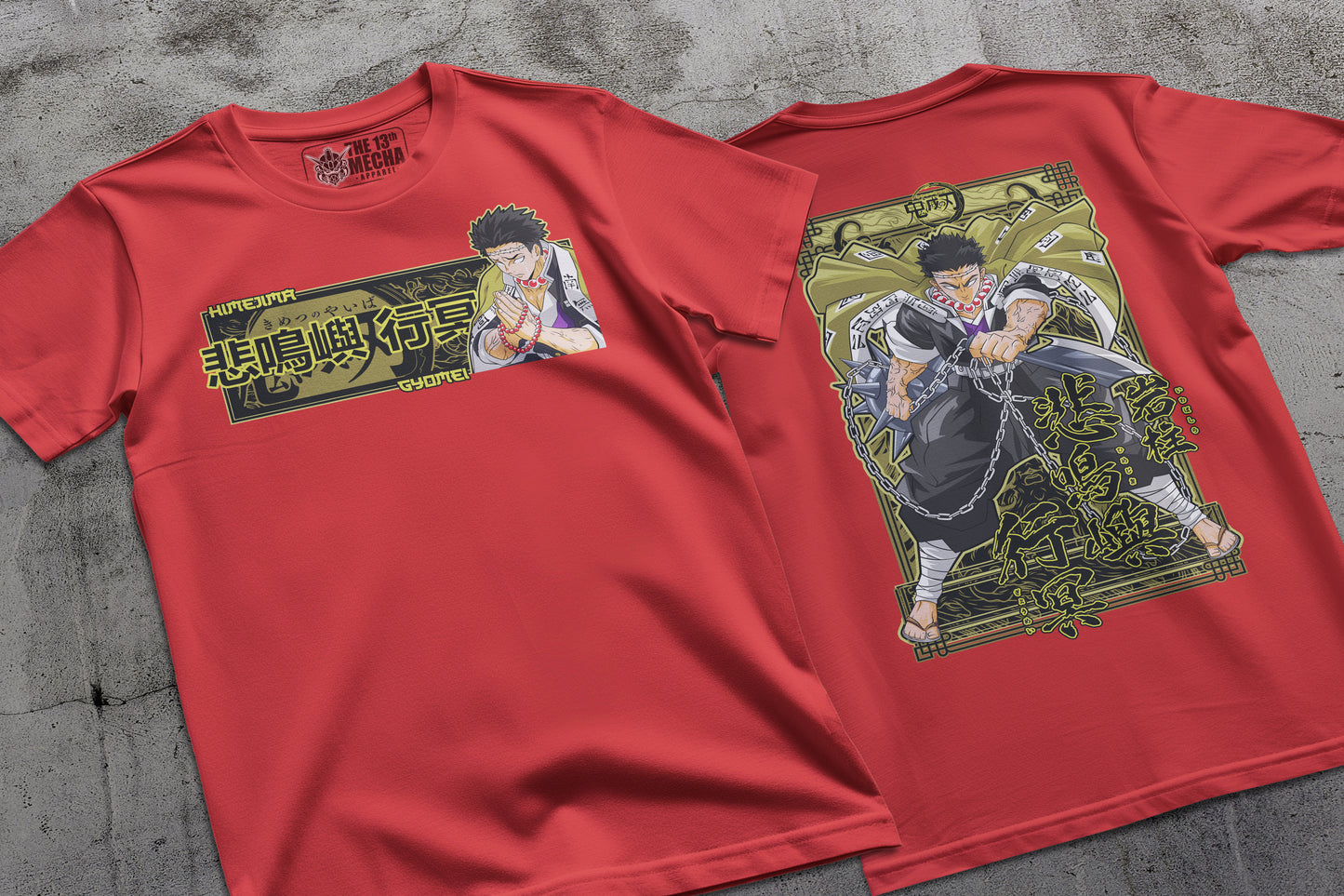 Demon Slayer - Gyomei Himejima 02 Premium Anime Design, High Quality DTF Print, 100% Cotton Shirt