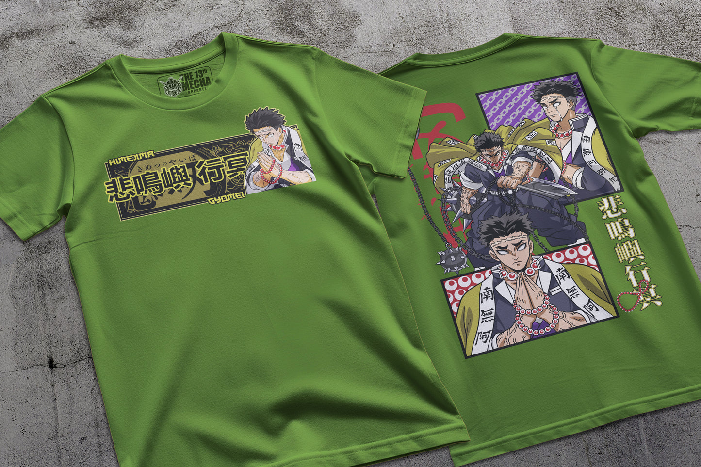 Demon Slayer - Gyomei Himejima 01 Premium Anime Design, High Quality DTF Print, 100% Cotton Shirt