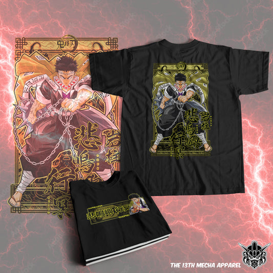 Demon Slayer - Gyomei Himejima 02 Premium Anime Design, High Quality DTF Print, 100% Cotton Shirt