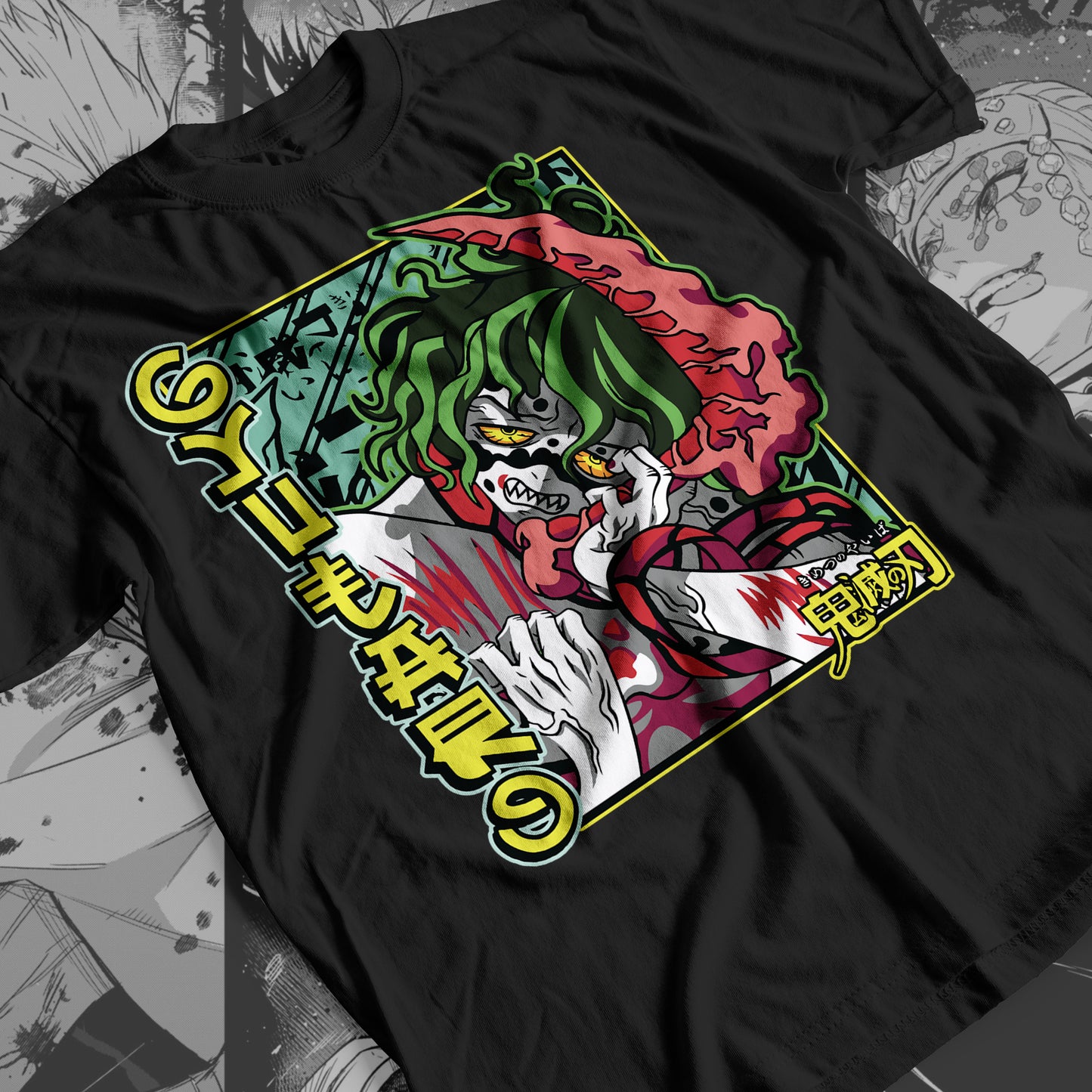 Demon Slayer - Gyutaro 02 Premium Anime Design, High Quality DTF Print, 100% Cotton Shirt