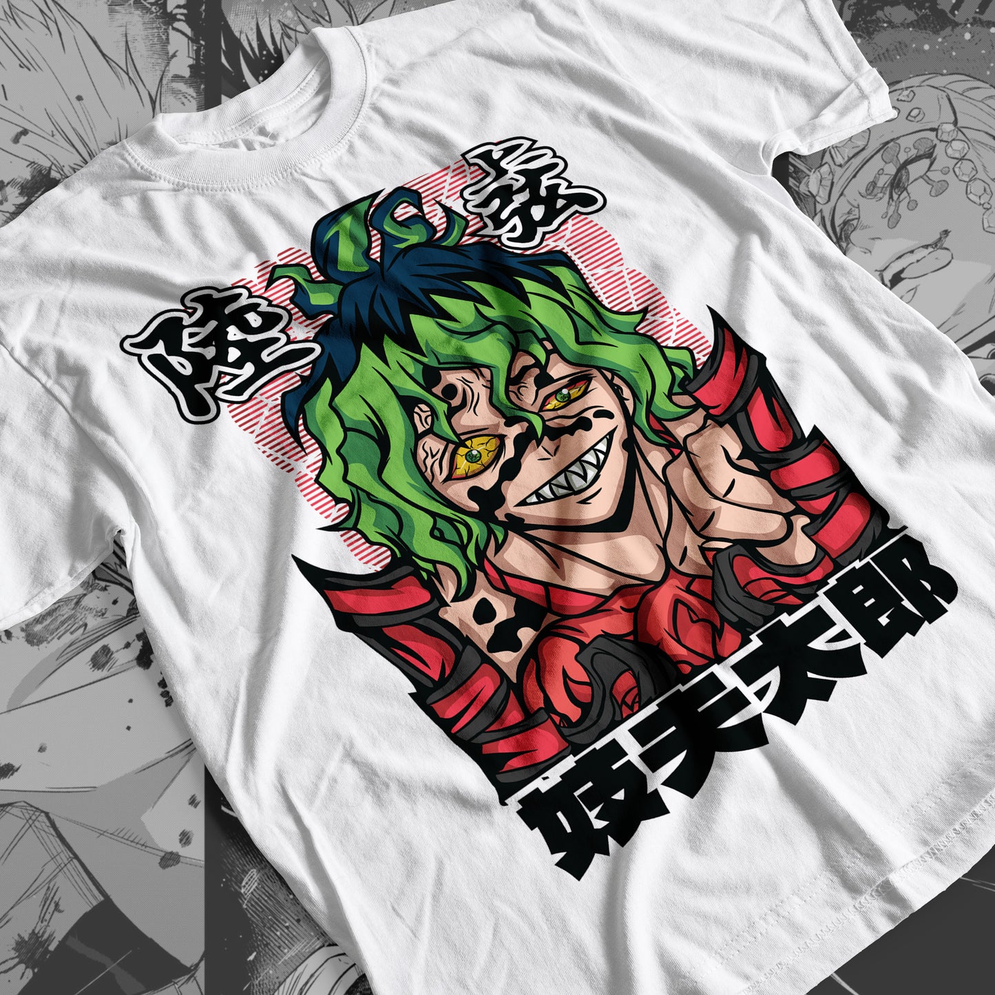 Demon Slayer - Gyutaro 01 Premium Anime Design, High Quality DTF Print, 100% Cotton Shirt