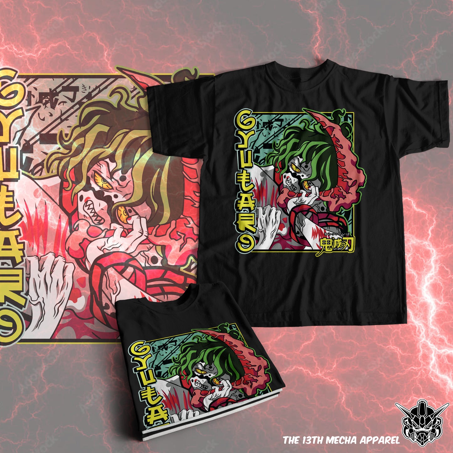 Demon Slayer - Gyutaro 02 Premium Anime Design, High Quality DTF Print, 100% Cotton Shirt