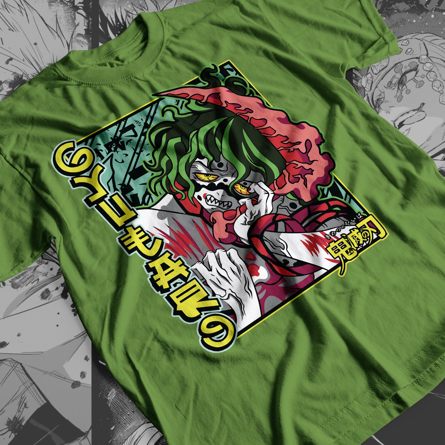 Demon Slayer - Gyutaro 02 Premium Anime Design, High Quality DTF Print, 100% Cotton Shirt