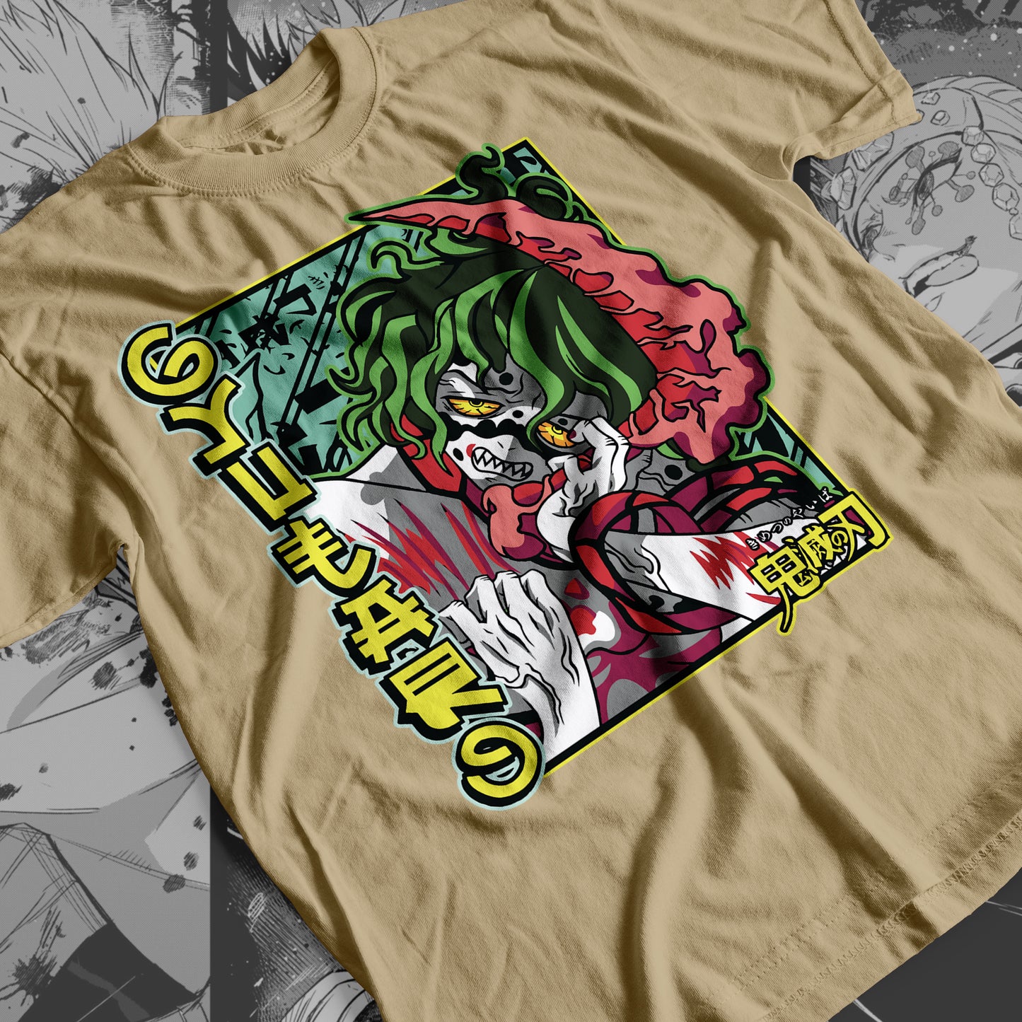Demon Slayer - Gyutaro 02 Premium Anime Design, High Quality DTF Print, 100% Cotton Shirt