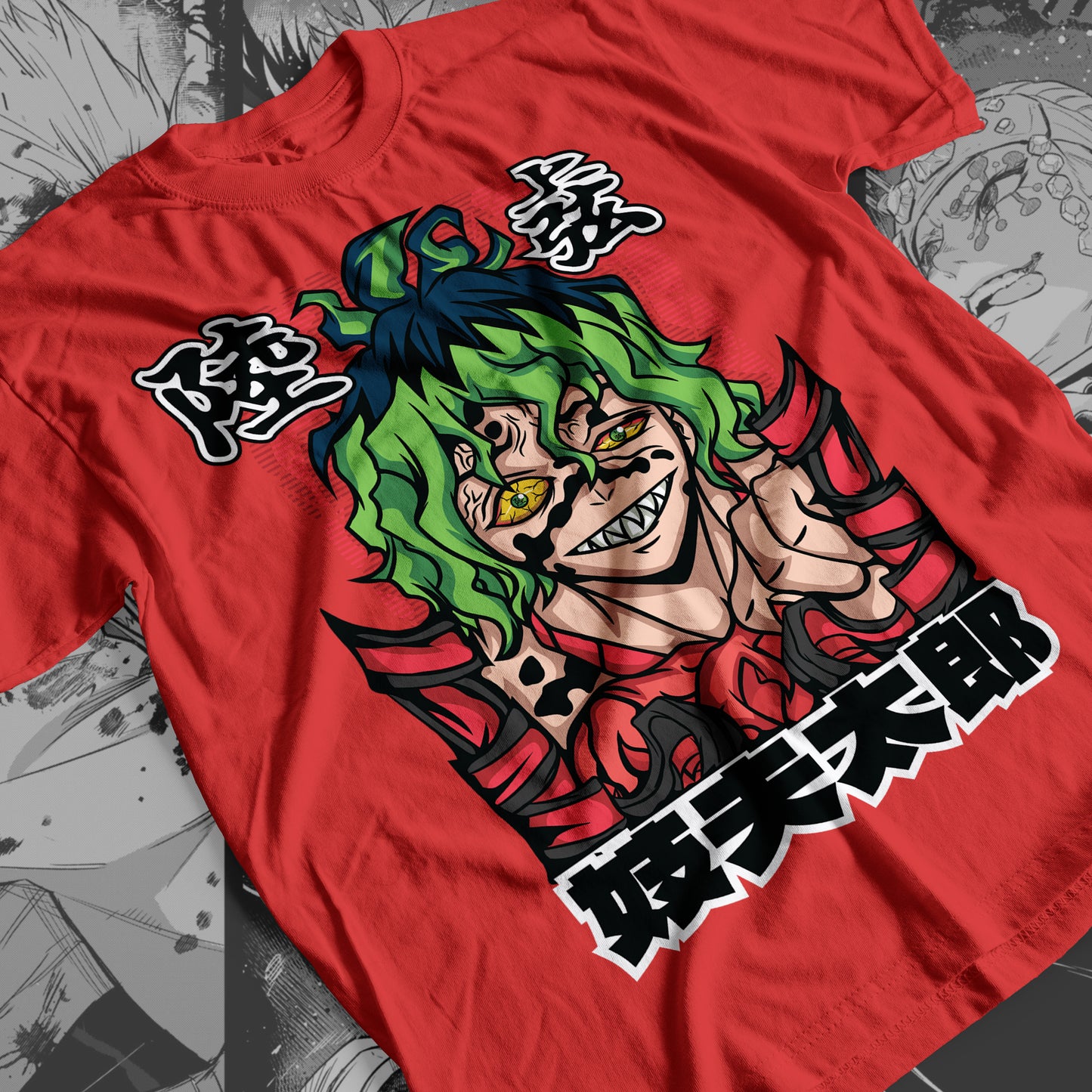 Demon Slayer - Gyutaro 01 Premium Anime Design, High Quality DTF Print, 100% Cotton Shirt