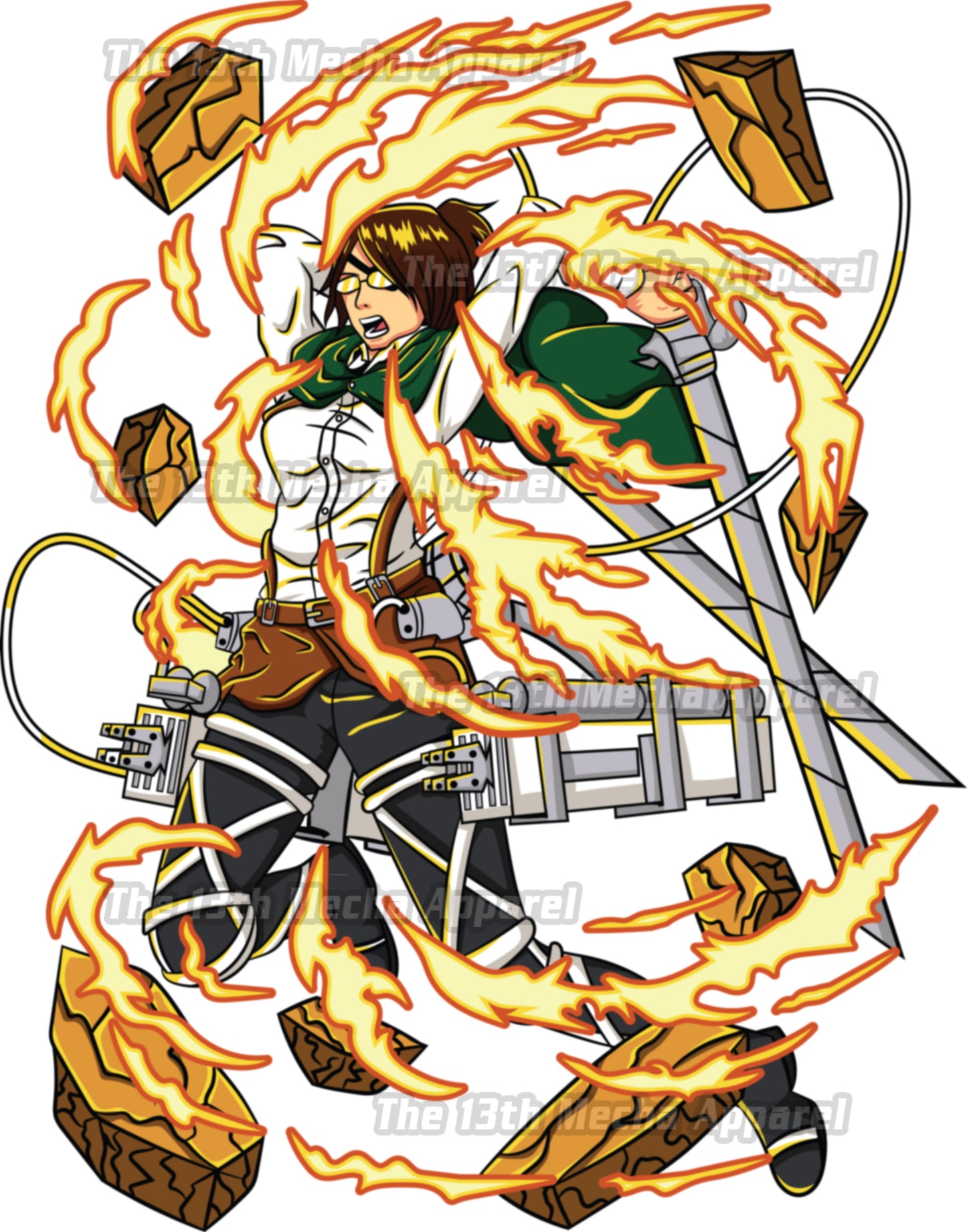 Attack on Titan - Hanger Zoe 01 Premium Anime Design, High Quality DTF Print, 100% Cotton Shirt