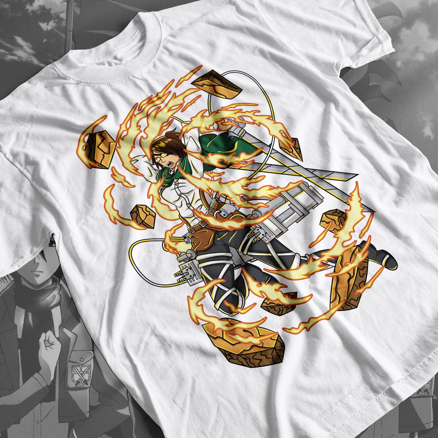 Attack on Titan - Hanger Zoe 01 Premium Anime Design, High Quality DTF Print, 100% Cotton Shirt