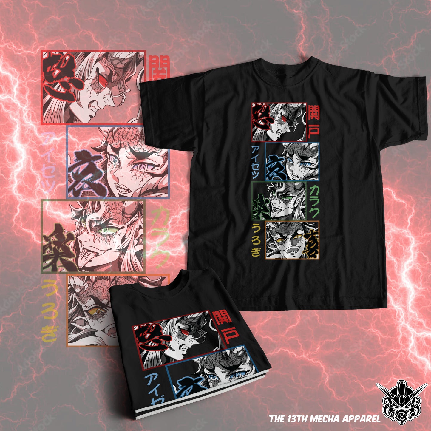 Demon Slayer - Clones of Emotions: Hantengu 02 Premium Anime Design, High Quality DTF Print, 100% Cotton Shirt