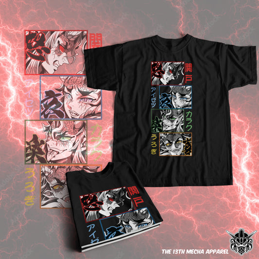 Demon Slayer - Clones of Emotions: Hantengu 02 Premium Anime Design, High Quality DTF Print, 100% Cotton Shirt