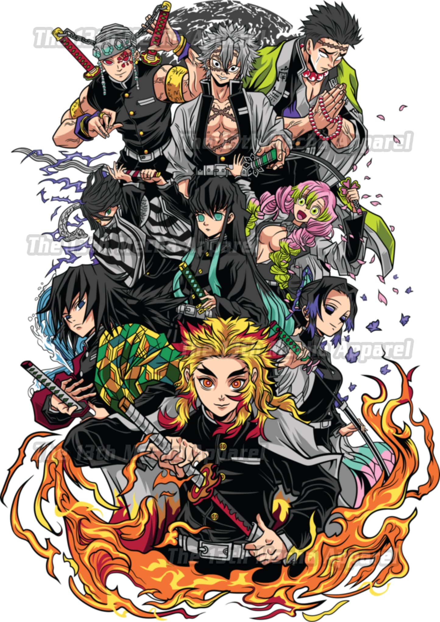 Demon Slayer - Hashira 04 Premium Anime Design, High Quality DTF Print, 100% Cotton Shirt