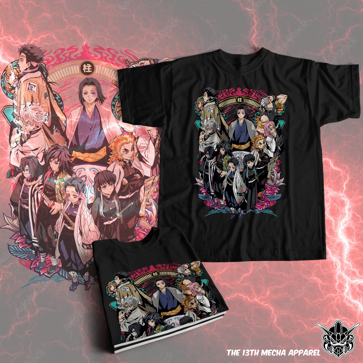 Demon Slayer - Hashira 03 Premium Anime Design, High Quality DTF Print, 100% Cotton Shirt