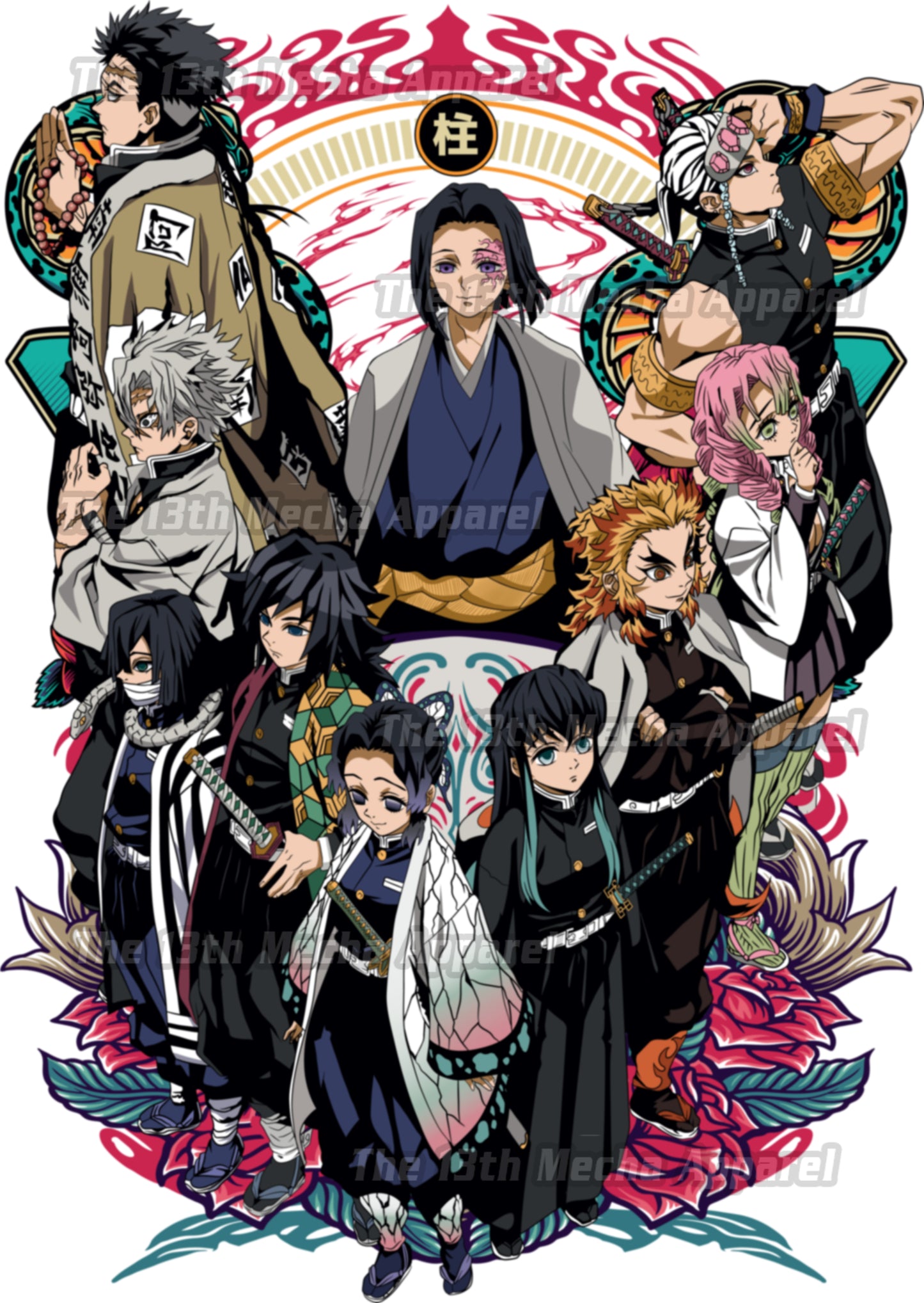 Demon Slayer - Hashira 03 Premium Anime Design, High Quality DTF Print, 100% Cotton Shirt