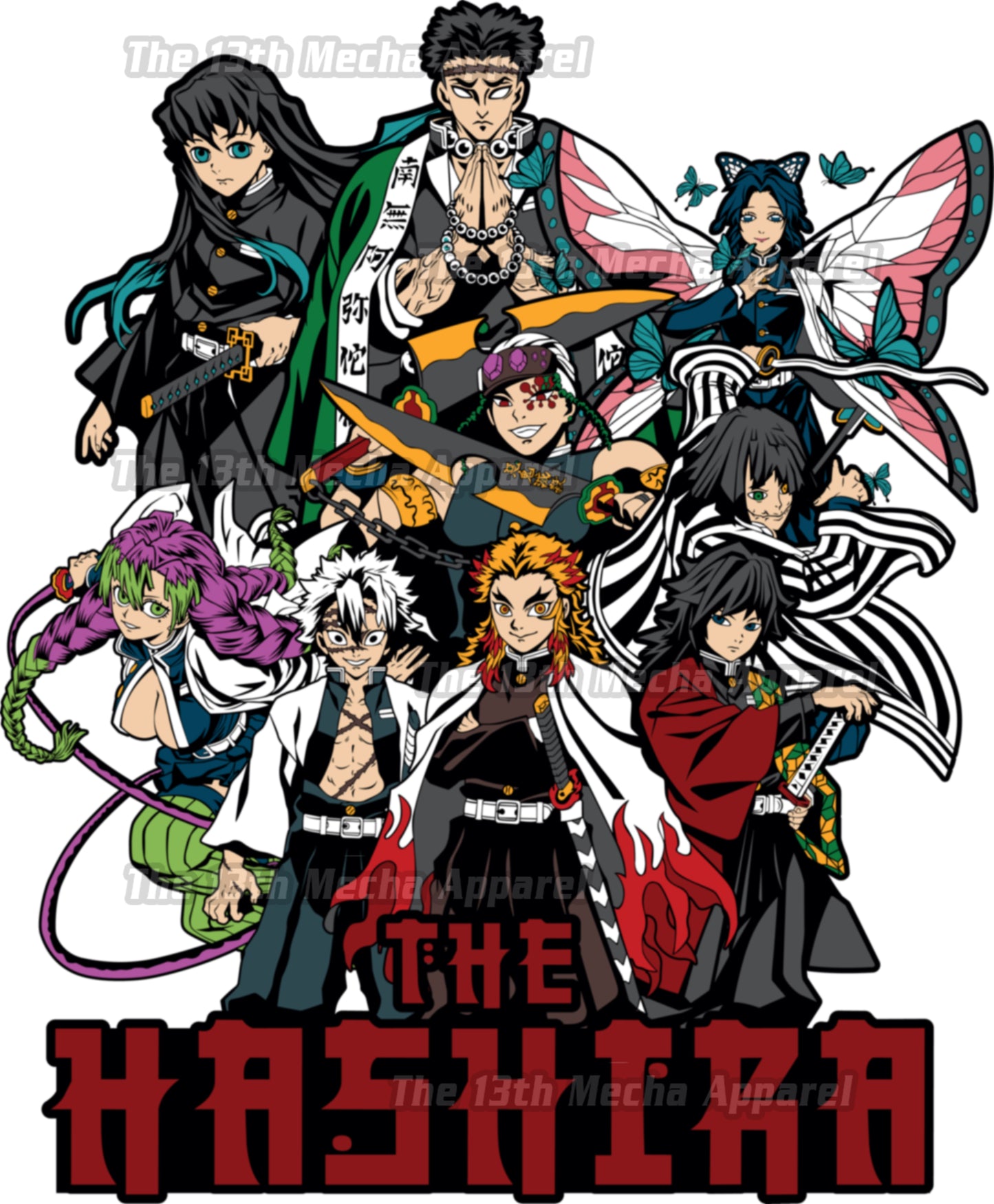 Demon Slayer - Hashira 06 Premium Anime Design, High Quality DTF Print, 100% Cotton Shirt