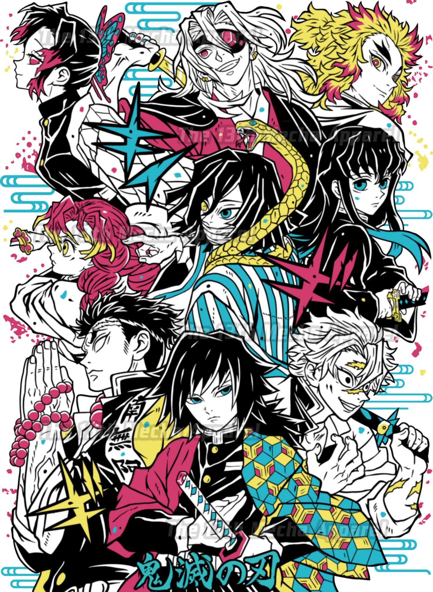 Demon Slayer - Hashira 05 Premium Anime Design, High Quality DTF Print, 100% Cotton Shirt