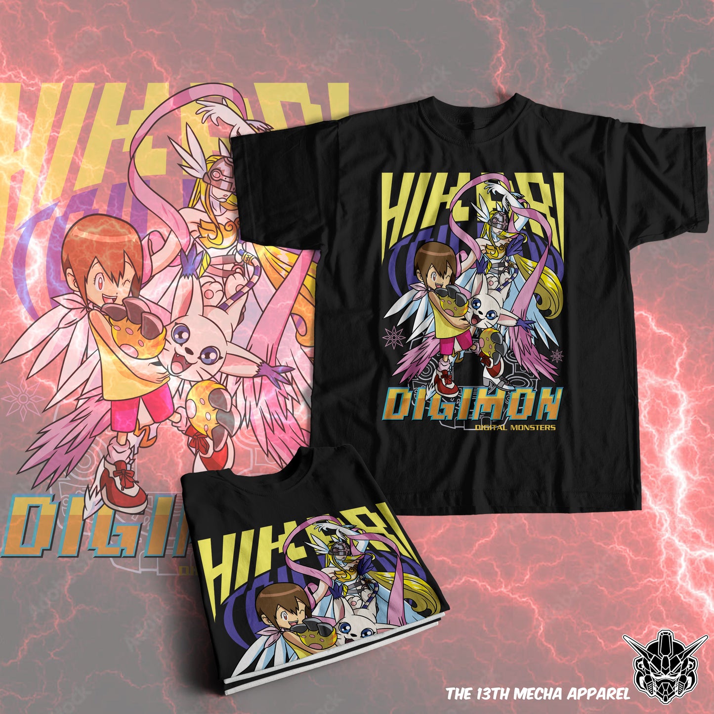 Digimon: Hikari 01 Premium Anime Design, High Quality DTF Print, 100% Cotton Shirt