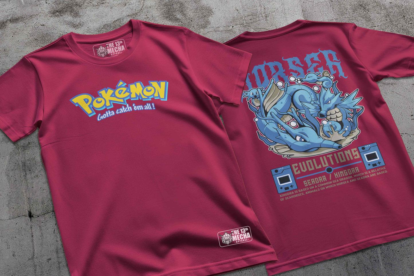 Pokemon - Seadra 01 Premium Anime Design, High Quality DTF Print, 100% Cotton Shirt