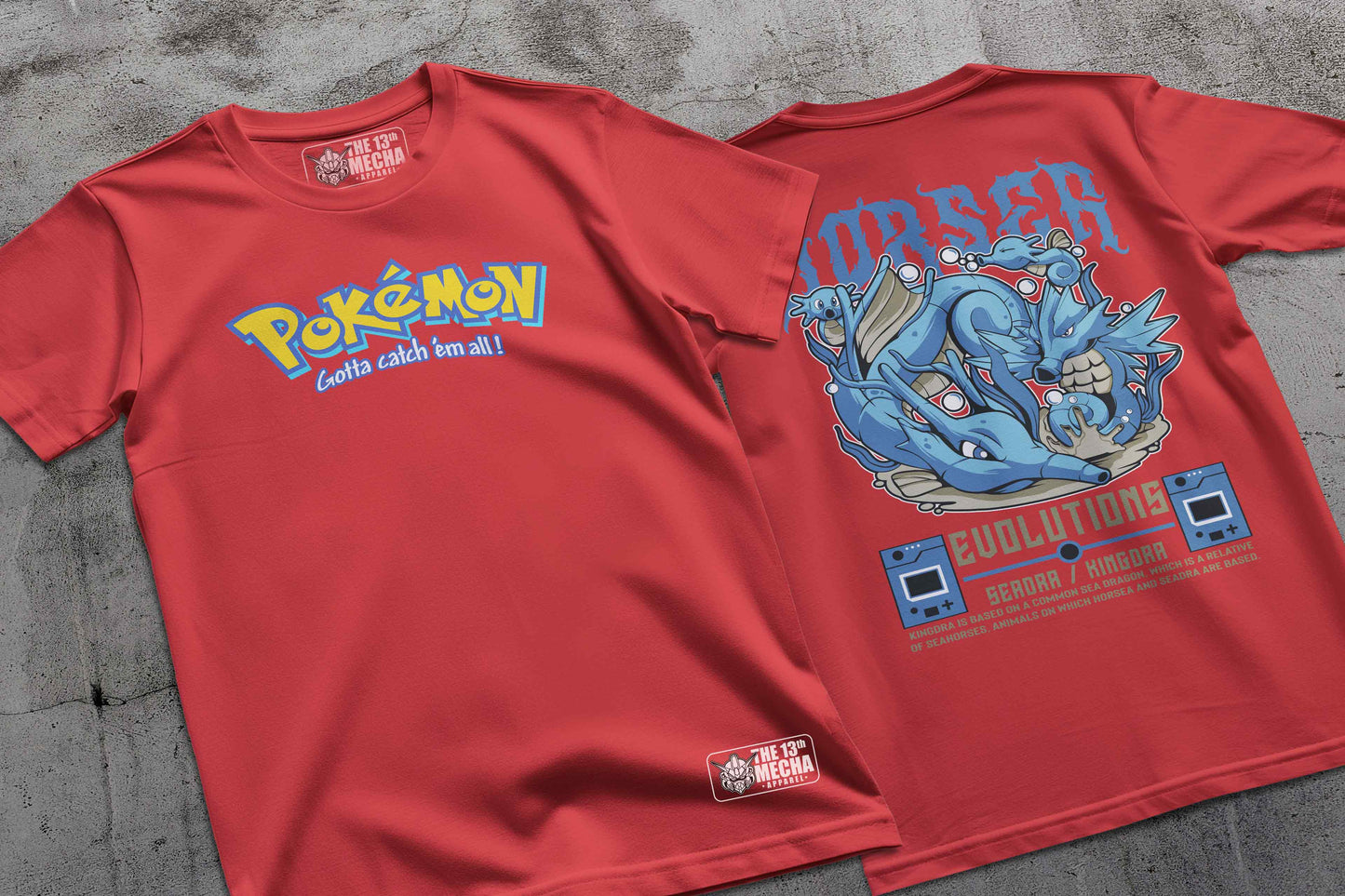 Pokemon - Seadra 01 Premium Anime Design, High Quality DTF Print, 100% Cotton Shirt