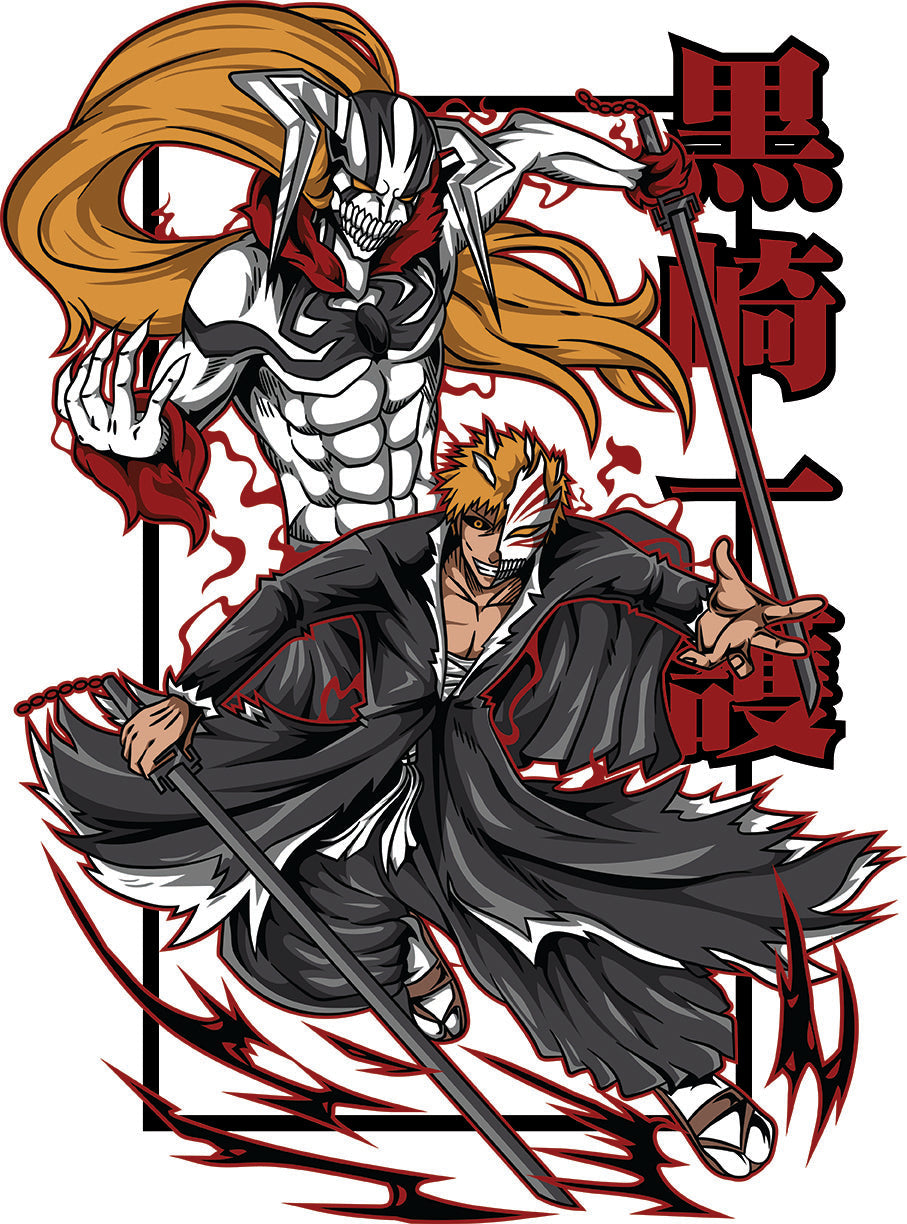Bleach - Ichigo Kurosaki 01  Premium Anime Design, High Quality DTF Print, 100% Cotton Shirt