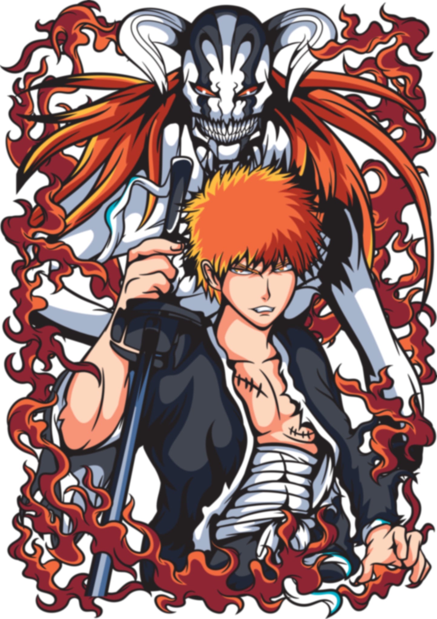 Bleach - Ichigo Kurosaki 03  Premium Anime Design, High Quality DTF Print, 100% Cotton Shirt