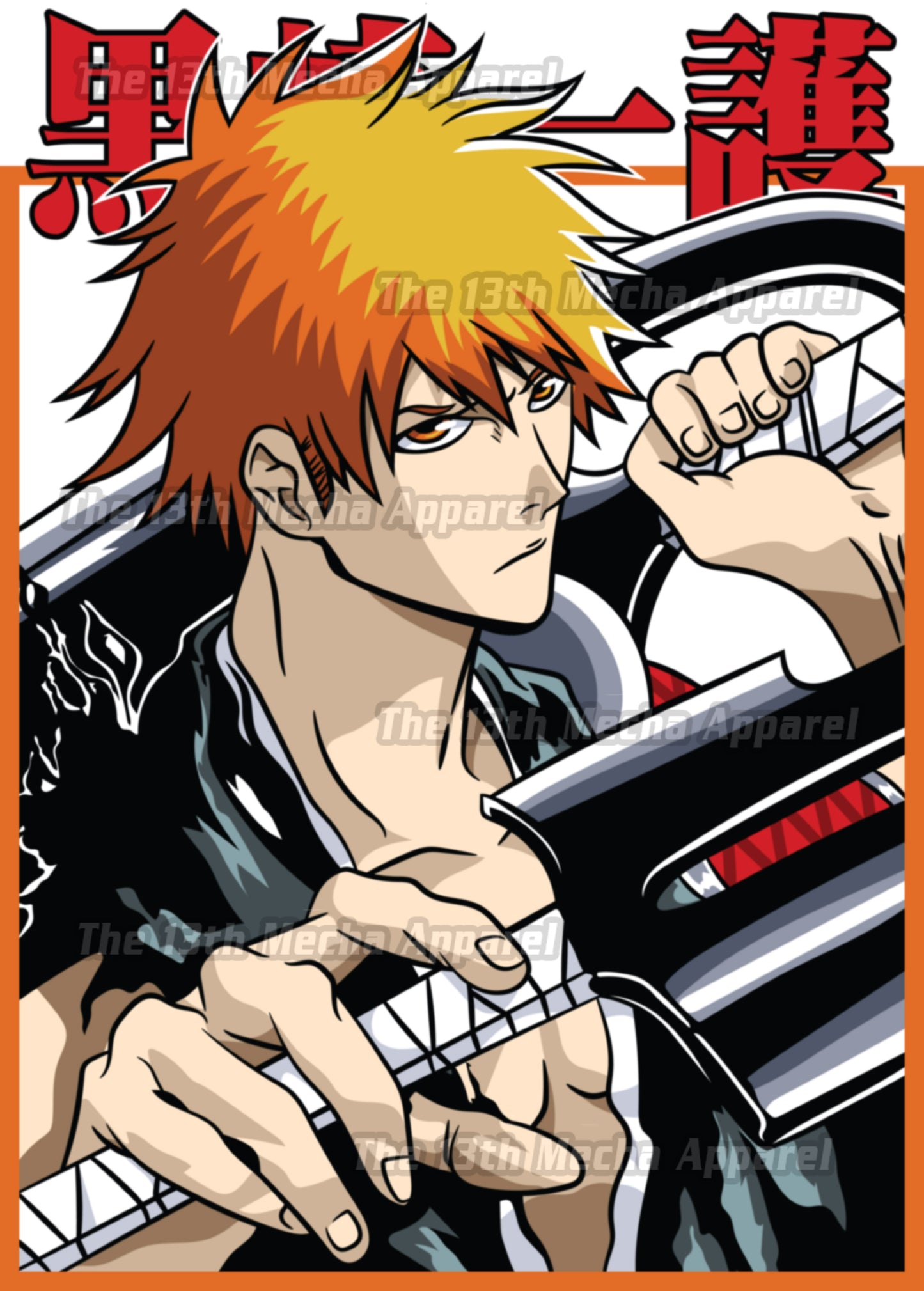 Bleach - Ichigo Kurosaki 04  Premium Anime Design, High Quality DTF Print, 100% Cotton Shirt