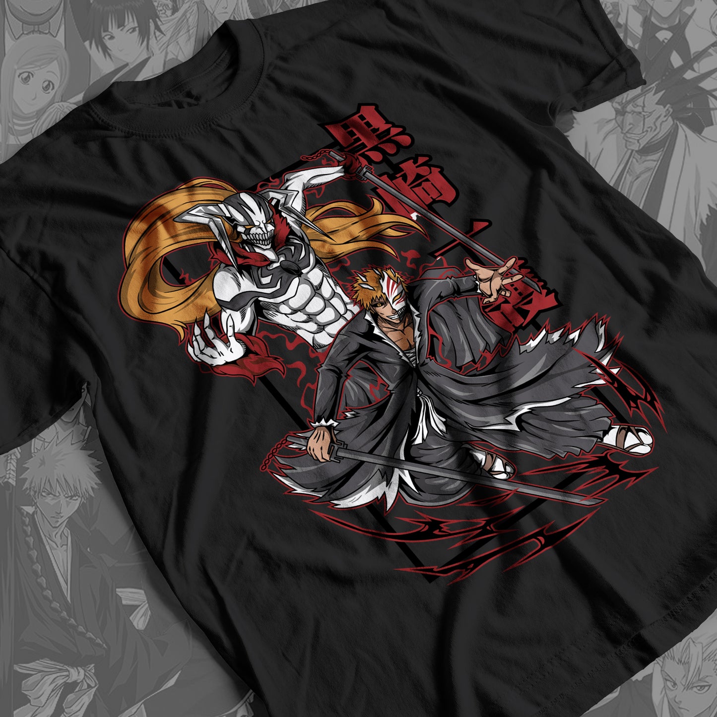Bleach - Ichigo Kurosaki 01  Premium Anime Design, High Quality DTF Print, 100% Cotton Shirt