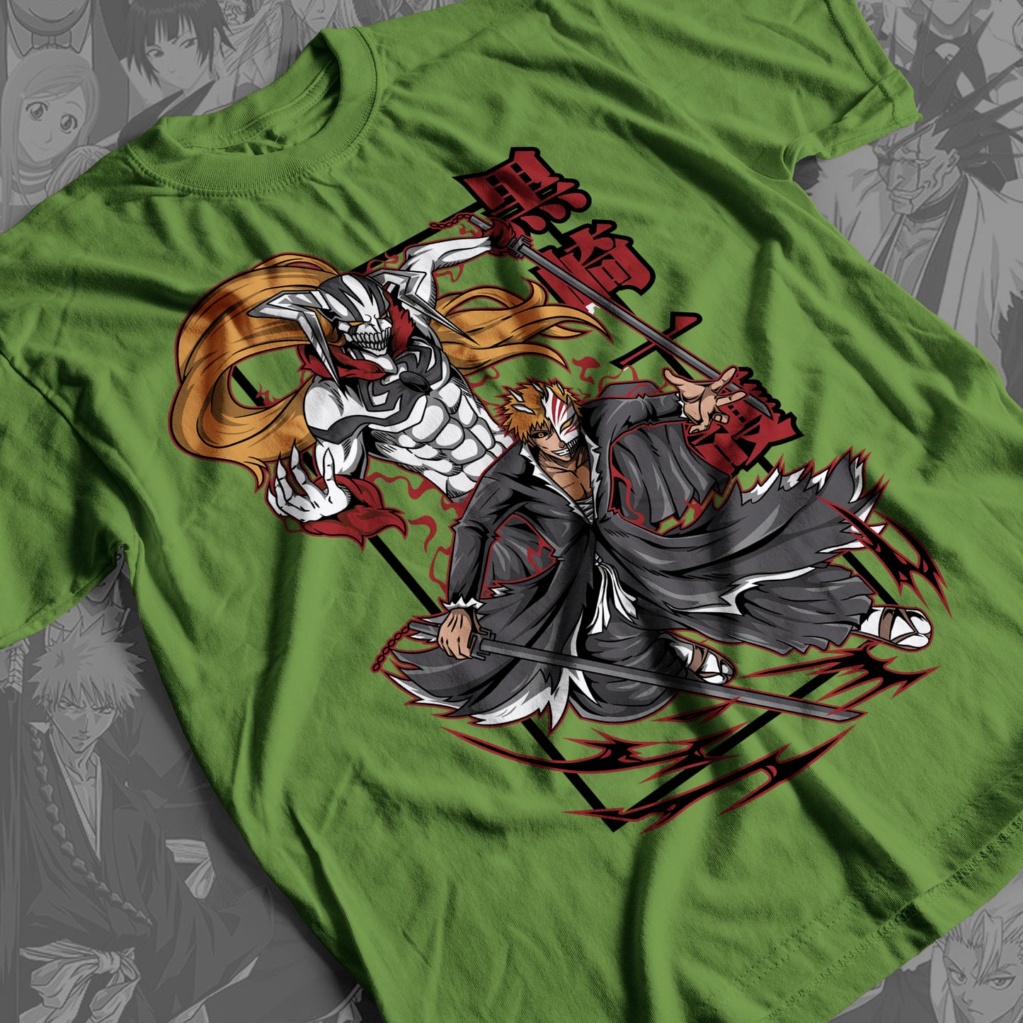 Bleach - Ichigo Kurosaki 01  Premium Anime Design, High Quality DTF Print, 100% Cotton Shirt