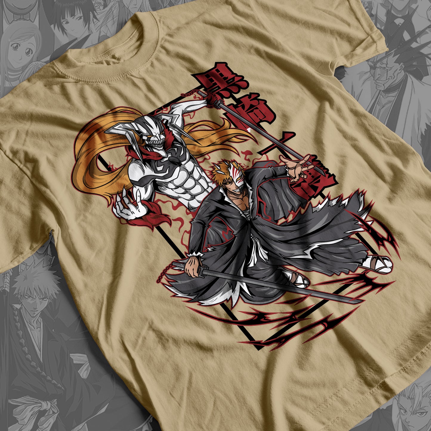 Bleach - Ichigo Kurosaki 01  Premium Anime Design, High Quality DTF Print, 100% Cotton Shirt