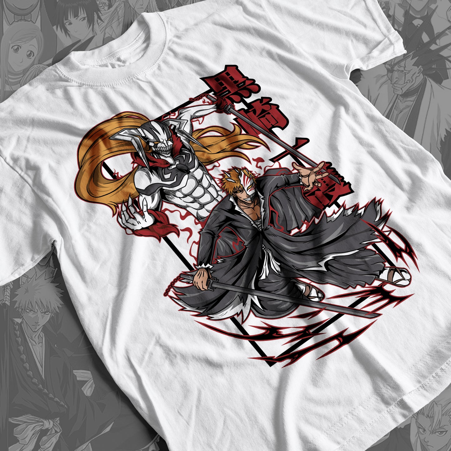 Bleach - Ichigo Kurosaki 01  Premium Anime Design, High Quality DTF Print, 100% Cotton Shirt