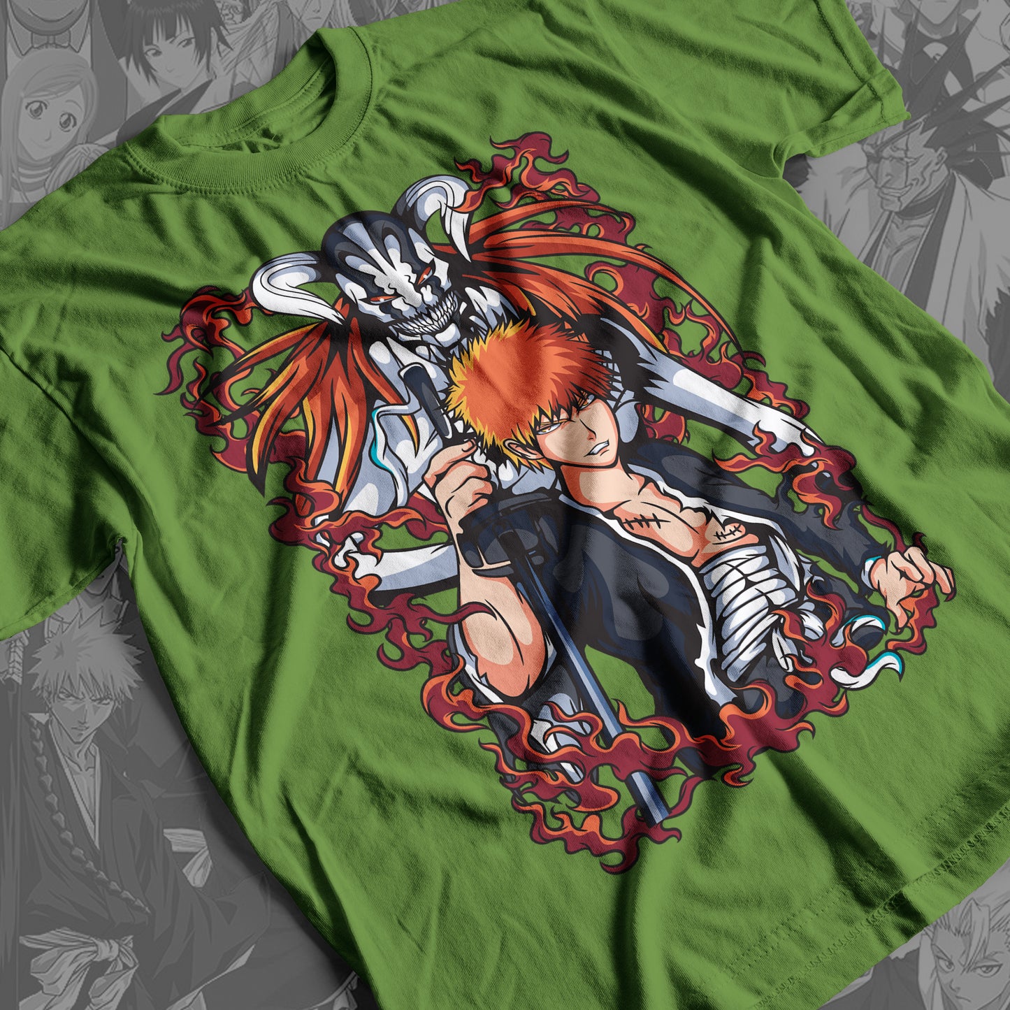 Bleach - Ichigo Kurosaki 03  Premium Anime Design, High Quality DTF Print, 100% Cotton Shirt