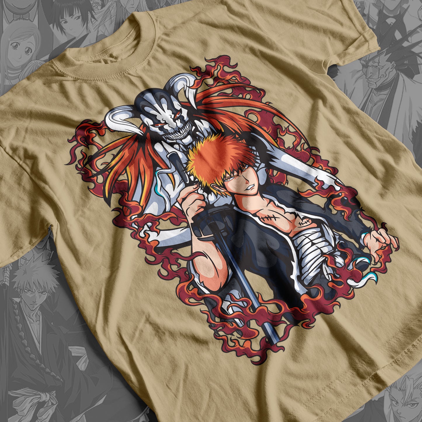 Bleach - Ichigo Kurosaki 03  Premium Anime Design, High Quality DTF Print, 100% Cotton Shirt